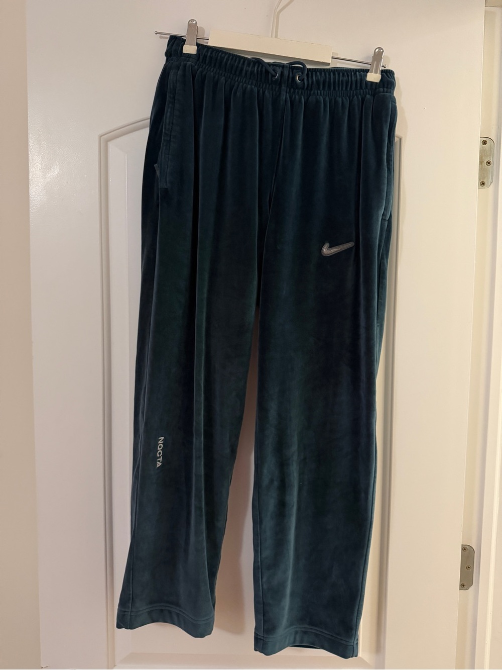 Nike NOCTA Velvet Track Pants in Dark Teal (Drake collab)